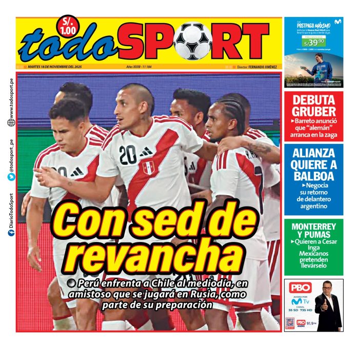 Portada Diario TodoSport (18/11/2025)