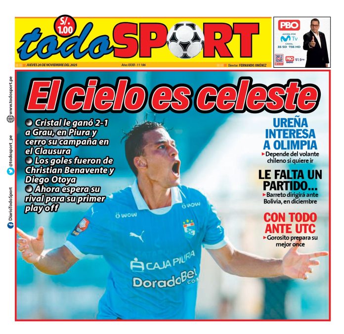 Portada Diario TodoSport (20/11/2025)