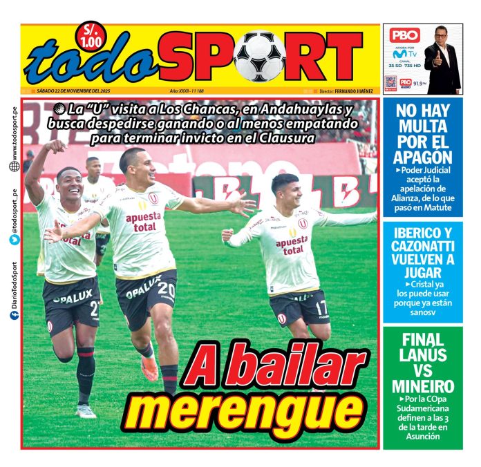 Portada Diario TodoSport (22/11/2025)