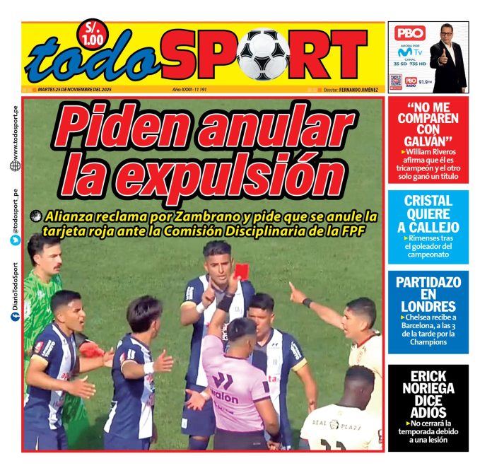 Portada Diario TodoSport (25/11/2025)