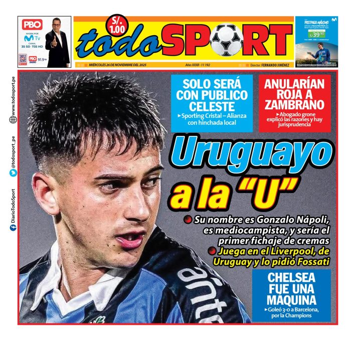 Portada Diario TodoSport (26/11/2025)