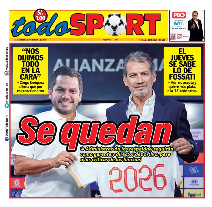 Portada Diario TodoSport (9/12/2025)