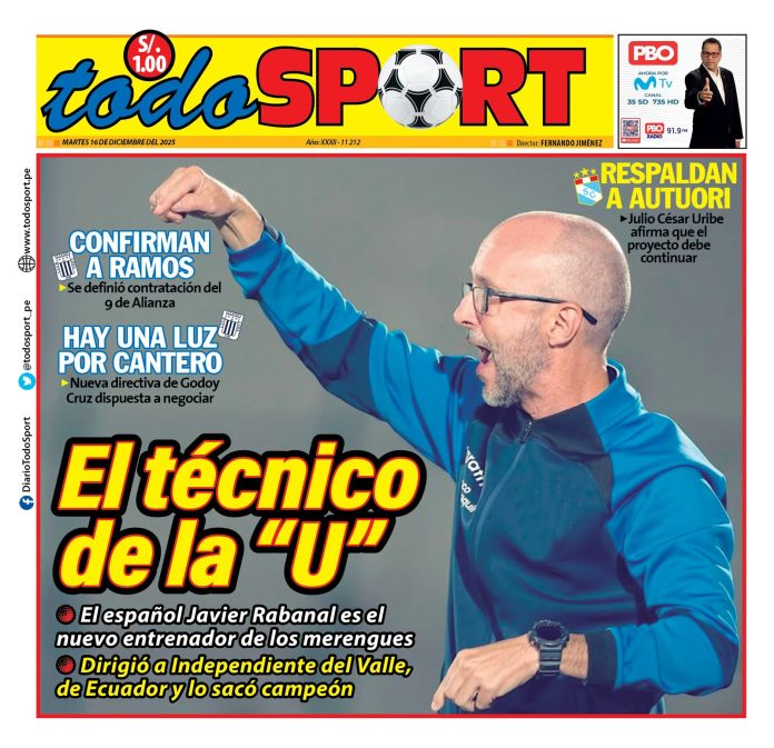 Portada Diario TodoSport (16/12/2025)