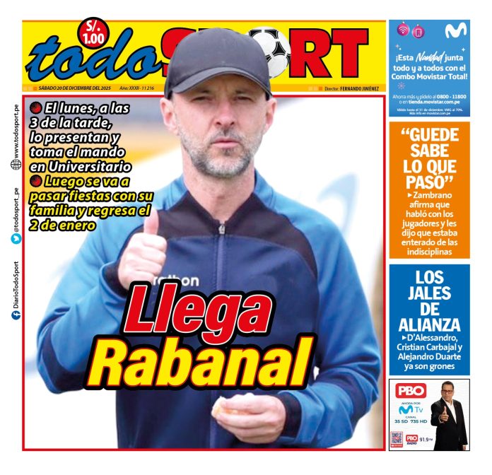 Portada Diario TodoSport (20/12/2025)