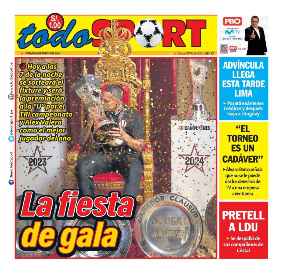 Portada Diario TodoSport (9/1/2026)