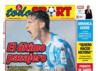 Portada Diario TodoSport (2/1/2026) Portada Diario TodoSport (2/1/2026)