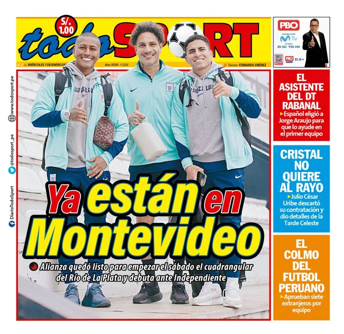Portada Diario TodoSport (7/1/2026)