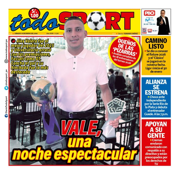 Portada Diario TodoSport (10/1/2026)