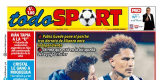 Portada Diario TodoSport (12/1/2026)