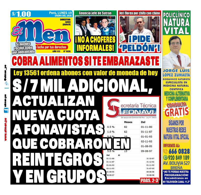 Portada Diario TodoSport (19/01/2026)