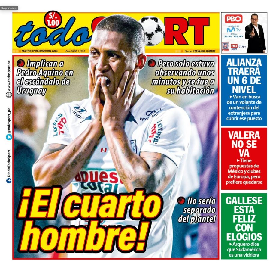 Portada Diario TodoSport (27/01/2026)