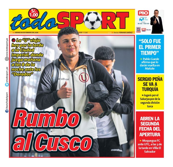 Portada Diario TodoSport (6/02/2026)