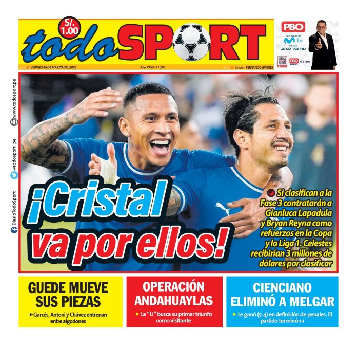 Portada Diario TodoSport (6/03/2026)