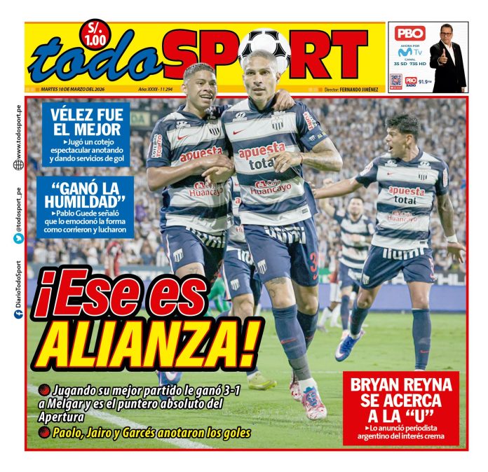 Portada Diario TodoSport (10/03/2026)