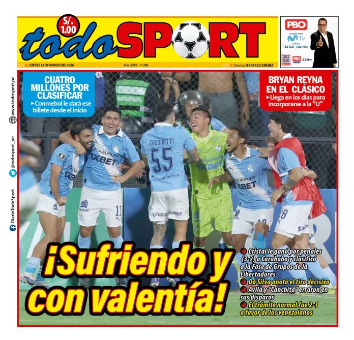 Portada Diario TodoSport (12/03/2026)