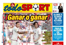 Portada Diario TodoSport (14/03/2026)