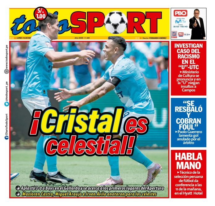 Portada Diario TodoSport (16/03/2026)