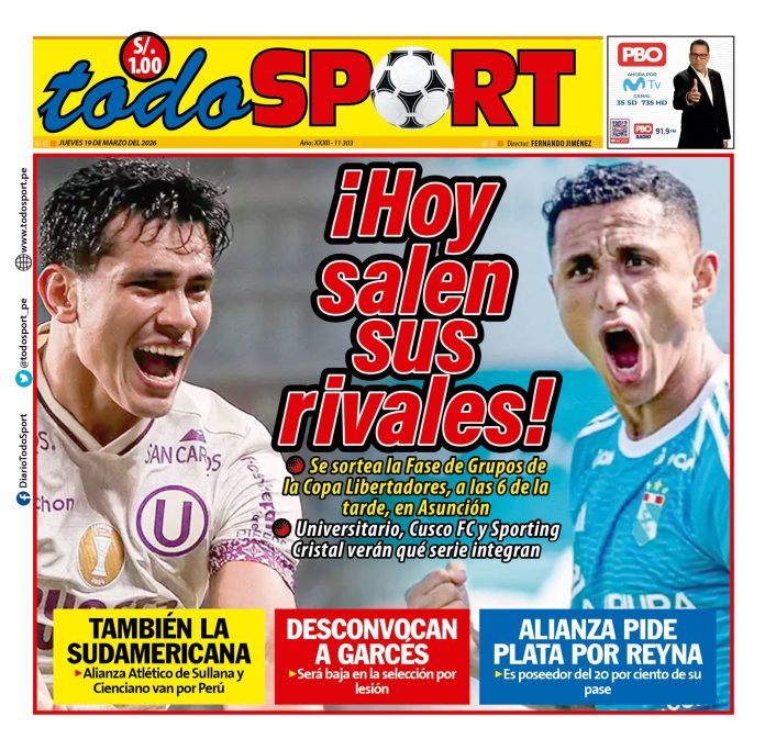 Portada Diario TodoSport (19/03/2026)