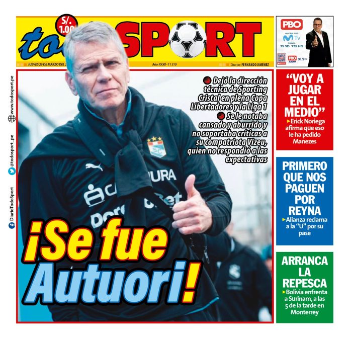 Portada Diario TodoSport (26/03/2026)