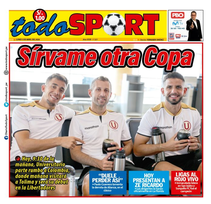 Portada Diario TodoSport (6/04/2026)