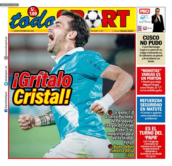Portada Diario TodoSport (9/04/2026)
