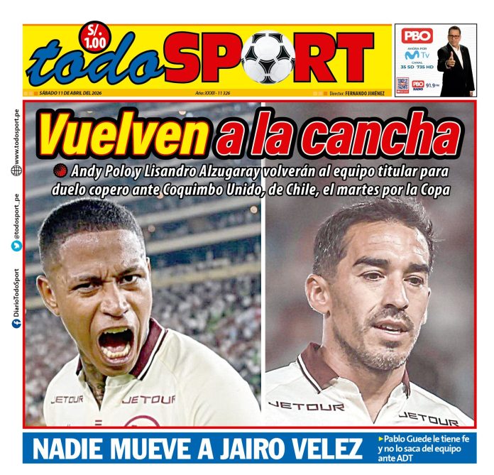 Portada Diario TodoSport (11/04/2026)