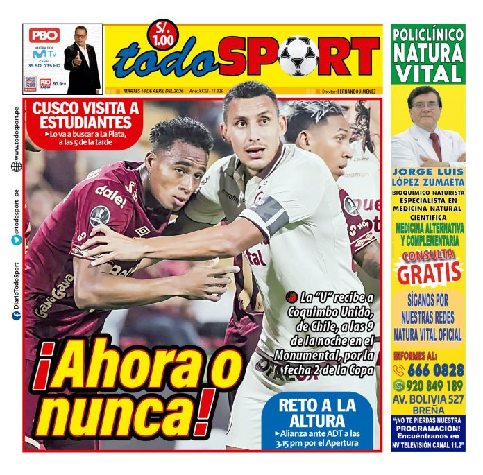 Portada Diario TodoSport (14/04/2026)