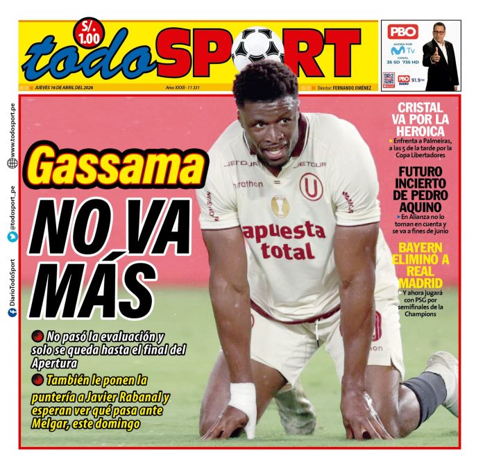 Portada Diario TodoSport (16/04/2026)