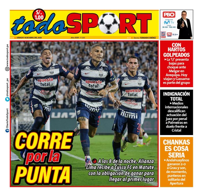 Portada Diario TodoSport (18/04/2026)