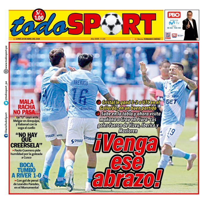 Portada Diario TodoSport (20/04/2026)