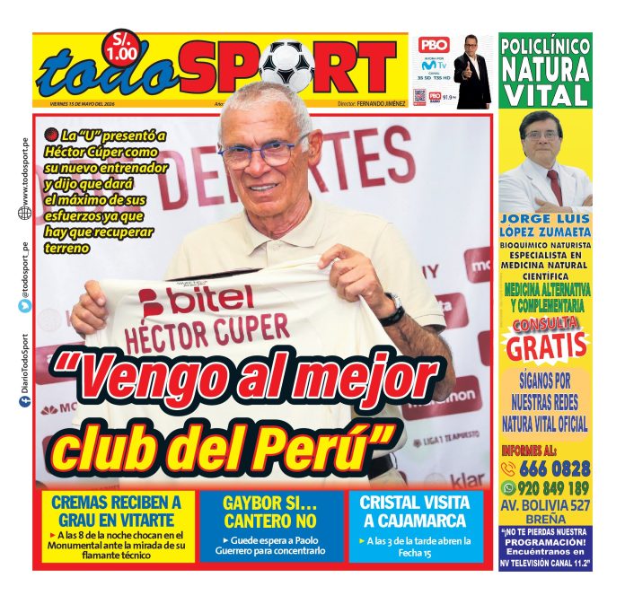 Portada Diario TodoSport (15/05/2026)