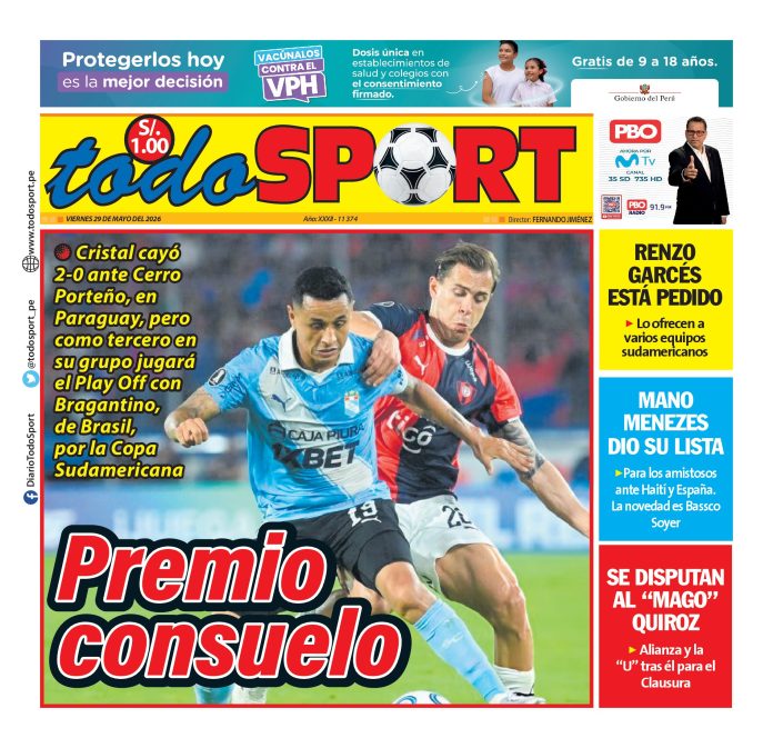 Portada Diario TodoSport (29/05/2026)