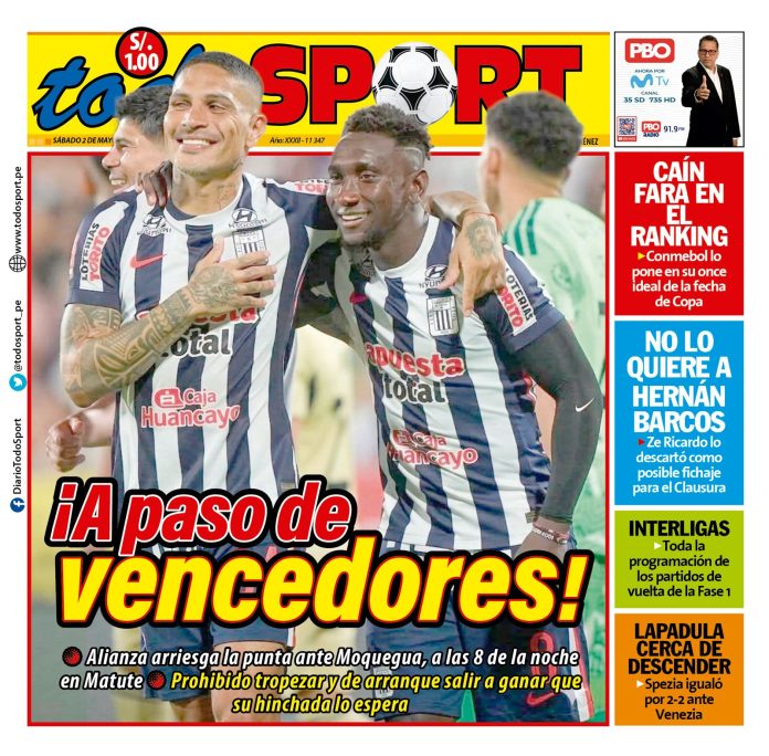 Portada Diario TodoSport (2/05/2026)