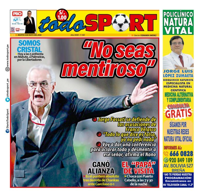 Portada Diario TodoSport (5/05/2026)