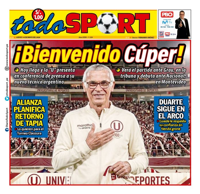 Portada Diario TodoSport (14/05/2026)