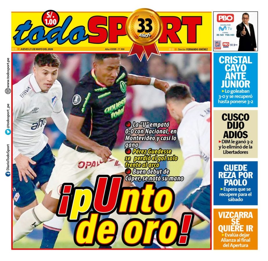Portada Diario TodoSport (21/05/2026)