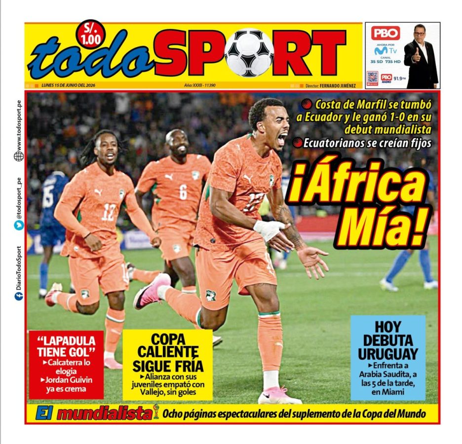 Portada Diario TodoSport (15/06/2026)