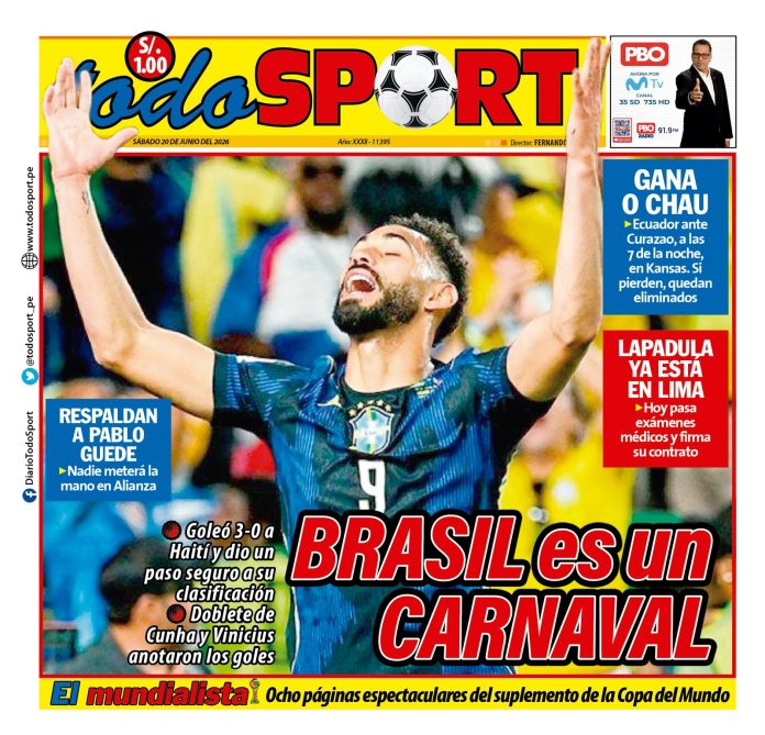 Portada Diario TodoSport (20/06/2026)