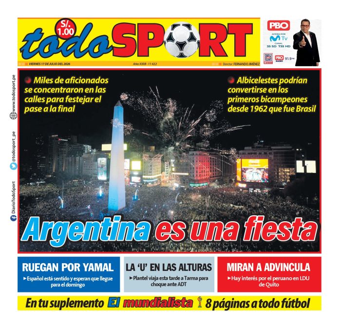 Portada Diario TodoSport (17/07/2026)