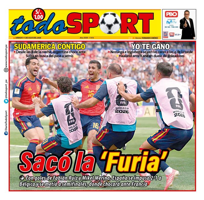 Portada Diario TodoSport (11/07/2026)