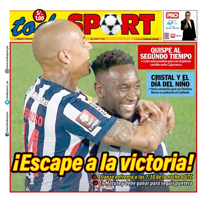 Portada Diario TodoSport (15/08/2026)