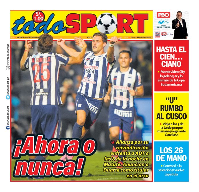 Portada Diario TodoSport (18/09/2026)