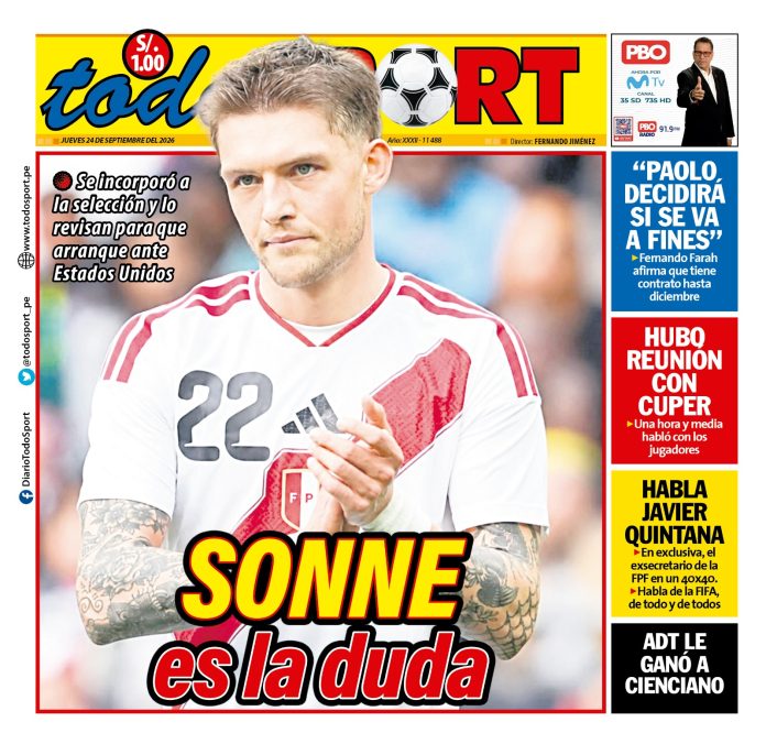 Portada Diario TodoSport (24/09/2026)
