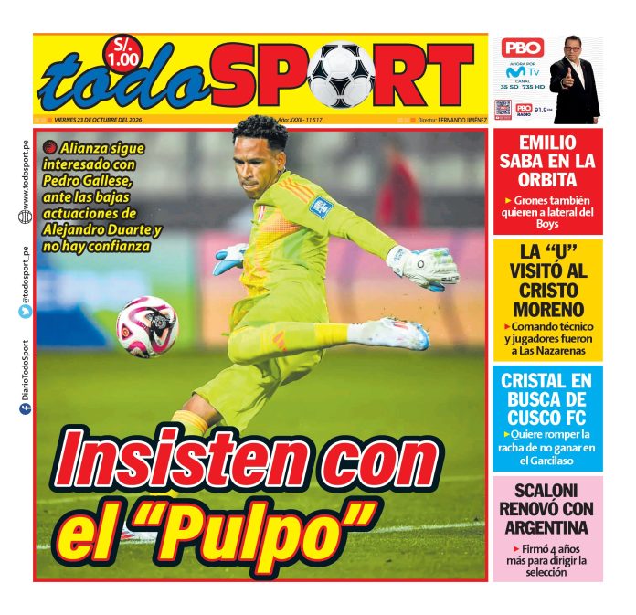 Portada Diario TodoSport (23/10/2026)