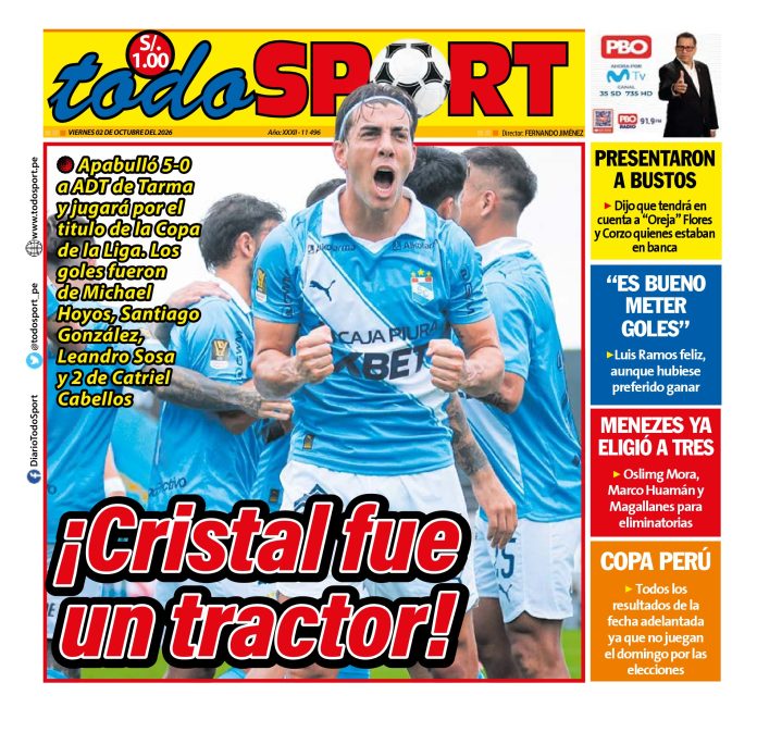 Portada Diario TodoSport (2/10/2026)