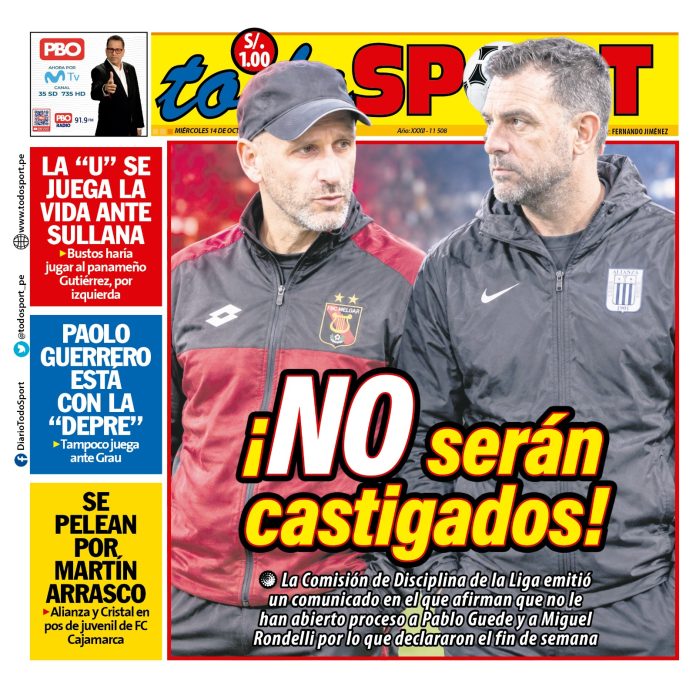 Portada Diario TodoSport (14/10/2026)