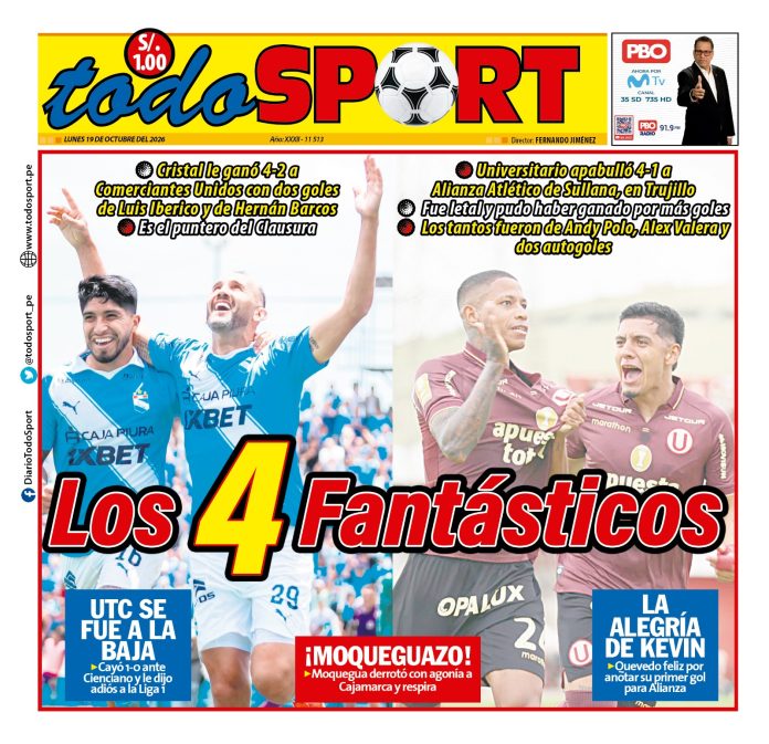 Portada Diario TodoSport (19/10/2026)